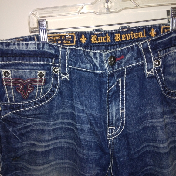 Rock Revival Brett relaxed straight jeans 38 - Picture 3 of 10